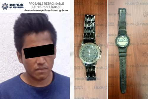 Detienen a joven ladrón de casa en Tenancingo; recuperan los objetos robados